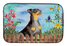 Load image into Gallery viewer, Miniature Pinscher #2 Spring Dish Drying Mat – Absorbent, Artistic Kitchen Essentials CK1286DDM