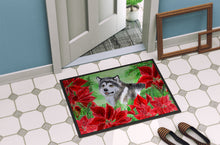Load image into Gallery viewer, Alaskan Malamute Poinsettas Doormat - 24x36 Decorative Floor Mat – Indoor/Outdoor Rug with Artistic Flair CK1287JMAT