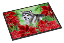 Load image into Gallery viewer, Alaskan Malamute Poinsettas Doormat - 24x36 Decorative Floor Mat – Indoor/Outdoor Rug with Artistic Flair CK1287JMAT