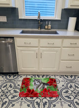Load image into Gallery viewer, Alaskan Malamute Poinsettas Machine Washable Memory Foam Mat CK1287RUG
