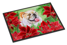 Load image into Gallery viewer, English Bulldog Poinsettas Doormat - 18x27 Decorative Floor Mat – Indoor/Outdoor Rug with Artistic Flair CK1288MAT