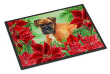 Load image into Gallery viewer, German Boxer Poinsettas Doormat - 24x36 Decorative Floor Mat – Indoor/Outdoor Rug with Artistic Flair CK1289JMAT