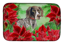 Load image into Gallery viewer, German Shorthaired Pointer Poinsettas Dish Drying Mat – Absorbent, Artistic Kitchen Essentials CK1290DDM