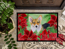 Load image into Gallery viewer, Pembroke Corgi Poinsettas Doormat - 24x36 Decorative Floor Mat – Indoor/Outdoor Rug with Artistic Flair CK1291JMAT