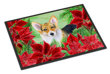 Load image into Gallery viewer, Pembroke Corgi Poinsettas Doormat - 24x36 Decorative Floor Mat – Indoor/Outdoor Rug with Artistic Flair CK1291JMAT