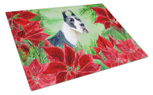 Load image into Gallery viewer, Harlequin Great Dane Poinsettas Glass Cutting Boards – Durable, Decorative Kitchen Art Large CK1292LCB