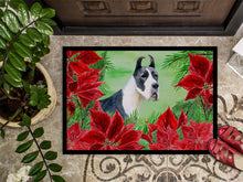 Load image into Gallery viewer, Harlequin Great Dane Poinsettas Doormat - 18x27 Decorative Floor Mat – Indoor/Outdoor Rug with Artistic Flair CK1292MAT