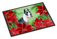 Load image into Gallery viewer, Harlequin Great Dane Poinsettas Doormat - 18x27 Decorative Floor Mat – Indoor/Outdoor Rug with Artistic Flair CK1292MAT