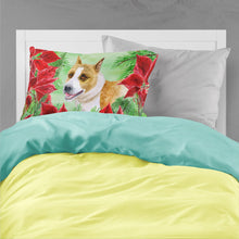 Load image into Gallery viewer, American Staffordshire Poinsettas  Standard Pillowcase – Artistic Decorative Front, White Back CK1293PILLOWCASE