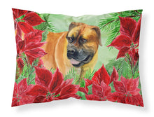 Load image into Gallery viewer, Boerboel Mastiff Poinsettas  Standard Pillowcase – Artistic Decorative Front, White Back CK1295PILLOWCASE