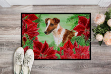 Load image into Gallery viewer, Smooth Fox Terrier Poinsettas Doormat - 18x27 Decorative Floor Mat – Indoor/Outdoor Rug with Artistic Flair CK1296MAT