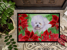 Load image into Gallery viewer, Bichon Frise Poinsettas Doormat - 24x36 Decorative Floor Mat – Indoor/Outdoor Rug with Artistic Flair CK1297JMAT