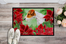 Load image into Gallery viewer, Fox Terrier Poinsettas Doormat - 18x27 Decorative Floor Mat – Indoor/Outdoor Rug with Artistic Flair CK1298MAT
