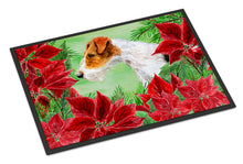 Load image into Gallery viewer, Fox Terrier Poinsettas Doormat - 18x27 Decorative Floor Mat – Indoor/Outdoor Rug with Artistic Flair CK1298MAT