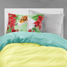 Load image into Gallery viewer, Fox Terrier Poinsettas  Standard Pillowcase – Artistic Decorative Front, White Back CK1298PILLOWCASE