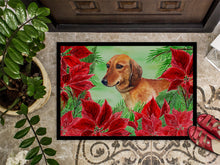 Load image into Gallery viewer, Dachshund Poinsettas Doormat - 18x27 Decorative Floor Mat – Indoor/Outdoor Rug with Artistic Flair CK1300MAT