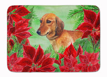 Load image into Gallery viewer, Dachshund Poinsettas Machine Washable Memory Foam Mat CK1300RUG