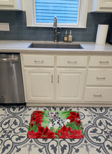 Load image into Gallery viewer, Dalmatian Poinsettas Machine Washable Memory Foam Mat CK1301RUG
