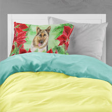 Load image into Gallery viewer, German Shepherd Poinsettas  Standard Pillowcase – Artistic Decorative Front, White Back CK1302PILLOWCASE