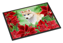 Load image into Gallery viewer, Siberian Husky Poinsettas Doormat - 18x27 Decorative Floor Mat – Indoor/Outdoor Rug with Artistic Flair CK1303MAT