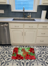 Load image into Gallery viewer, Miniature Pinscher Poinsettas Machine Washable Memory Foam Mat CK1304RUG