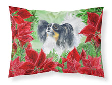 Load image into Gallery viewer, Papillon Poinsettas  Standard Pillowcase – Artistic Decorative Front, White Back CK1305PILLOWCASE