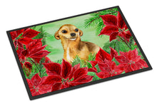 Load image into Gallery viewer, Chihuahua Poinsettas Doormat - 18x27 Decorative Floor Mat – Indoor/Outdoor Rug with Artistic Flair CK1306MAT