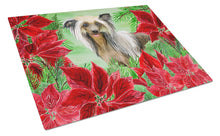 Load image into Gallery viewer, Chinese Crested Poinsettas Glass Cutting Boards – Durable, Decorative Kitchen Art Large CK1307LCB
