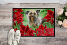 Load image into Gallery viewer, Chinese Crested Poinsettas Doormat - 18x27 Decorative Floor Mat – Indoor/Outdoor Rug with Artistic Flair CK1307MAT