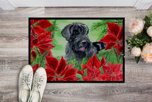 Load image into Gallery viewer, Giant Schnauzer Poinsettas Doormat - 24x36 Decorative Floor Mat – Indoor/Outdoor Rug with Artistic Flair CK1308JMAT