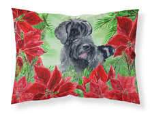 Load image into Gallery viewer, Giant Schnauzer Poinsettas  Standard Pillowcase – Artistic Decorative Front, White Back CK1308PILLOWCASE