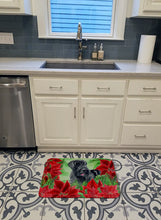 Load image into Gallery viewer, Giant Schnauzer Poinsettas Machine Washable Memory Foam Mat CK1308RUG