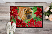 Load image into Gallery viewer, Shar Pei Poinsettas Doormat - 18x27 Decorative Floor Mat – Indoor/Outdoor Rug with Artistic Flair CK1309MAT