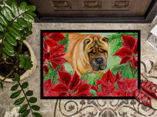 Load image into Gallery viewer, Shar Pei Poinsettas Doormat - 18x27 Decorative Floor Mat – Indoor/Outdoor Rug with Artistic Flair CK1309MAT
