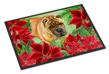 Load image into Gallery viewer, Shar Pei Poinsettas Doormat - 18x27 Decorative Floor Mat – Indoor/Outdoor Rug with Artistic Flair CK1309MAT