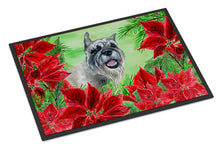 Load image into Gallery viewer, Schnauzer Poinsettas Doormat - 24x36 Decorative Floor Mat – Indoor/Outdoor Rug with Artistic Flair CK1310JMAT