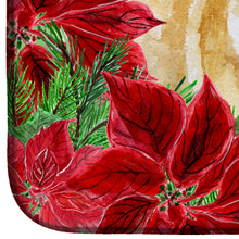 Load image into Gallery viewer, Golden Retriever Poinsettas Dish Drying Mat – Absorbent, Artistic Kitchen Essentials CK1312DDM