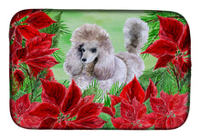 Load image into Gallery viewer, Poodle Poinsettas Dish Drying Mat – Absorbent, Artistic Kitchen Essentials CK1313DDM