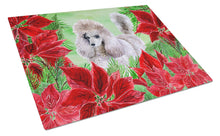 Load image into Gallery viewer, Poodle Poinsettas Glass Cutting Boards – Durable, Decorative Kitchen Art Large CK1313LCB