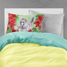 Load image into Gallery viewer, Poodle Poinsettas  Standard Pillowcase – Artistic Decorative Front, White Back CK1313PILLOWCASE