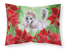 Load image into Gallery viewer, Poodle Poinsettas  Standard Pillowcase – Artistic Decorative Front, White Back CK1313PILLOWCASE