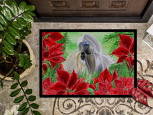 Load image into Gallery viewer, Shih Tzu Poinsettas Doormat - 24x36 Decorative Floor Mat – Indoor/Outdoor Rug with Artistic Flair CK1314JMAT