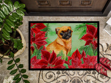 Load image into Gallery viewer, Small Brabant Griffon Poinsettas Doormat - 24x36 Decorative Floor Mat – Indoor/Outdoor Rug with Artistic Flair CK1315JMAT