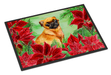 Load image into Gallery viewer, Small Brabant Griffon Poinsettas Doormat - 24x36 Decorative Floor Mat – Indoor/Outdoor Rug with Artistic Flair CK1315JMAT