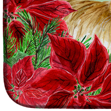Load image into Gallery viewer, Morkie Poinsettas Dish Drying Mat – Absorbent, Artistic Kitchen Essentials CK1316DDM