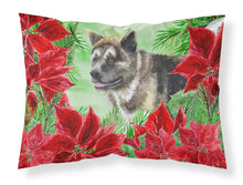 Load image into Gallery viewer, American Akita Poinsettas  Standard Pillowcase – Artistic Decorative Front, White Back CK1317PILLOWCASE