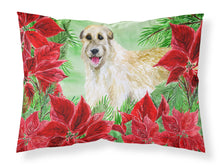 Load image into Gallery viewer, Irish Wolfhound Poinsettas  Standard Pillowcase – Artistic Decorative Front, White Back CK1318PILLOWCASE
