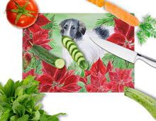 Load image into Gallery viewer, Borzoi Poinsettas Glass Cutting Boards – Durable, Decorative Kitchen Art Large CK1320LCB