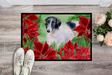 Load image into Gallery viewer, Borzoi Poinsettas Doormat - 18x27 Decorative Floor Mat – Indoor/Outdoor Rug with Artistic Flair CK1320MAT