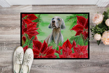 Load image into Gallery viewer, Weimaraner Poinsettas Doormat - 18x27 Decorative Floor Mat – Indoor/Outdoor Rug with Artistic Flair CK1322MAT
